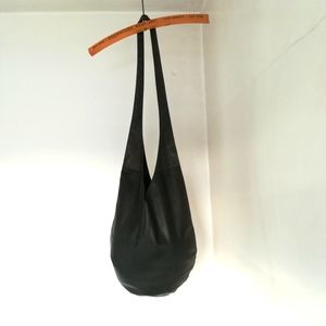 Soft leather shoulder bag, handmade